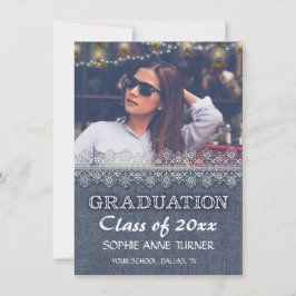Invitaciones a graduación de fotos de moda | Antig