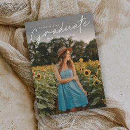 Invitaciones a graduación de fotos sencillas con g