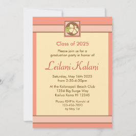 Invitaciones a graduación de hibiscos rosas person