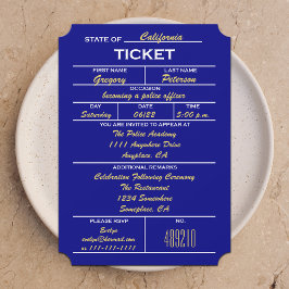 Invitaciones a graduación de la Policía de Boletos