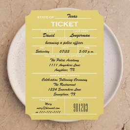 Invitaciones a graduación de la Policía de Boletos