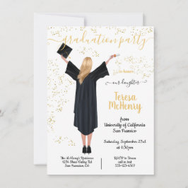 Invitaciones a graduación de retrato personalizado