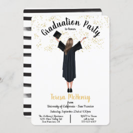 Invitaciones a graduación de retrato personalizado