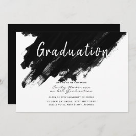 Invitaciones a graduación moderna - Pintar blanco 
