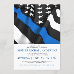 Invitaciones a graduación policial   Bandera de Es