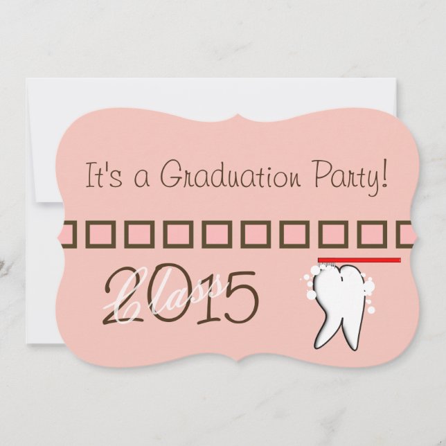 Invitaciones a graduación profesional dental #30 (Anverso)
