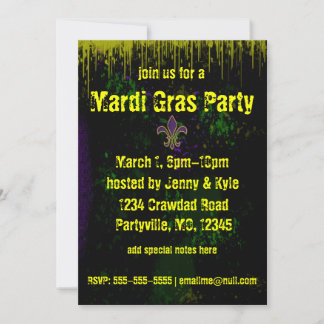 Invitaciones a Grunge Mardi Gras