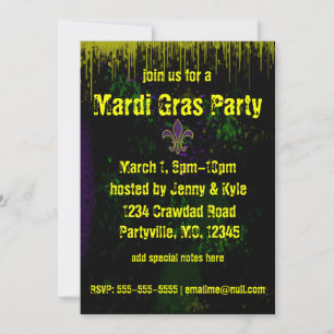 Invitaciones a Grunge Mardi Gras
