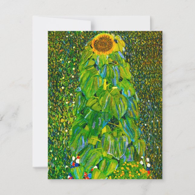 Invitaciones a Gustav Klimt Sunflower (Anverso)