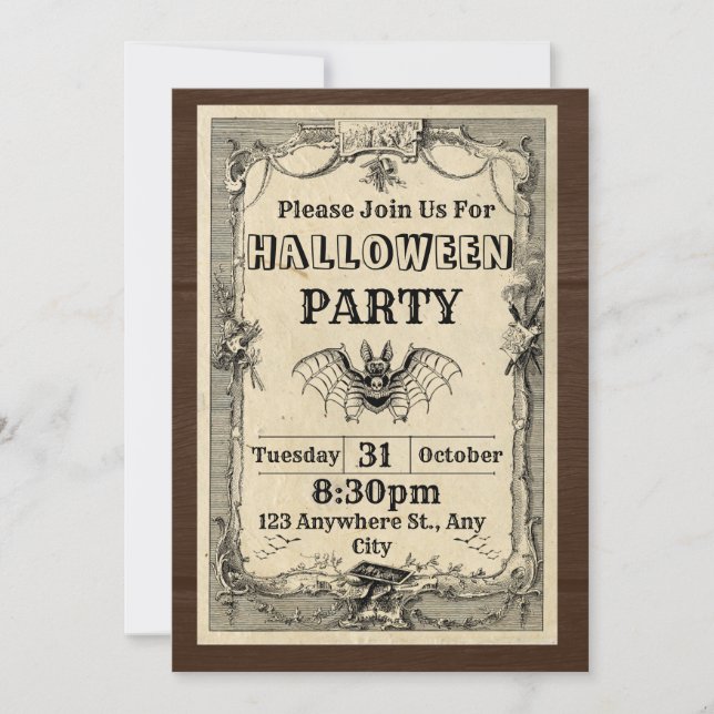 Invitaciones a Halloween 2024 (Anverso)