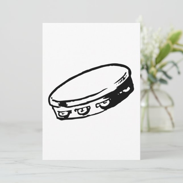 Invitaciones a instrumentos musicales de Tambourin (Anverso de pie)