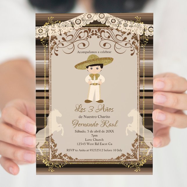 Invitaciones a Invitaciones Tres Anos, Charro Tres (Subido por el creador)
