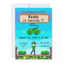 Invitaciones a juegos de video para fiesta de cump