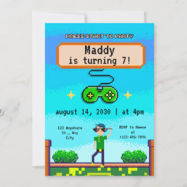 Invitaciones a juegos de video para fiesta de cump