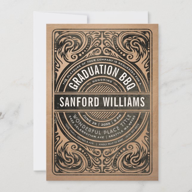 Invitaciones a Kraft a la fiesta de graduación rus (Anverso)