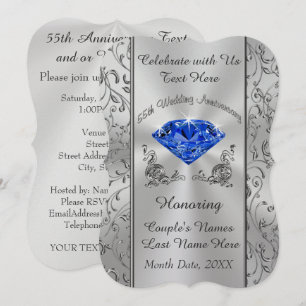 Invitaciones a la 65ª Boda de Pearl Shimmer