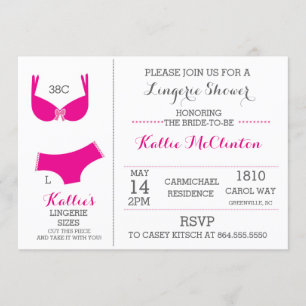 Invitaciones a la Bachelorette de Lingerie Bridal 