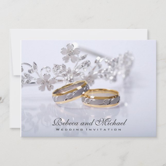 Invitaciones a la banda de boda elegante (Anverso)