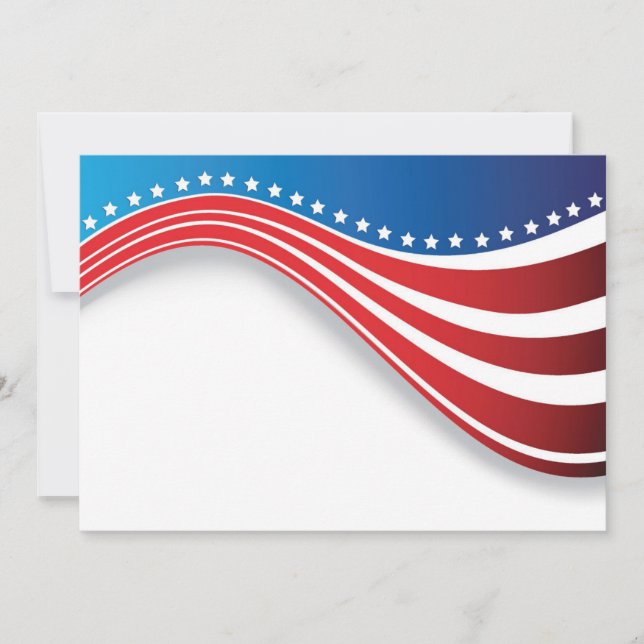 Invitaciones a la bandera estadounidense (Anverso)
