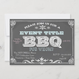 Invitaciones a la barbacoa de Chalkboard