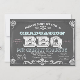 Invitaciones a la barbacoa para el tablero de grad