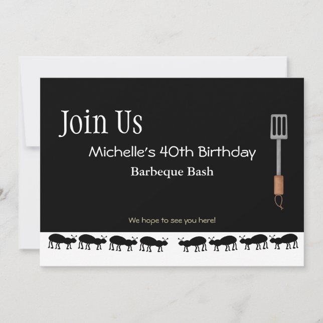 Invitaciones a la barbacoa para Michelle (Anverso)