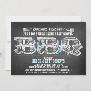 Invitaciones a la Barbeque de Baby Shower de Babyq