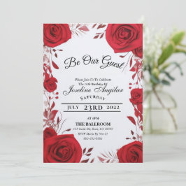 Invitaciones a la bella y la bestia dulce 16 Rosas