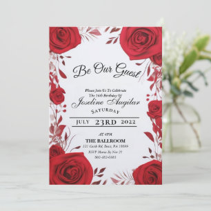 Invitaciones a la bella y la bestia dulce 16 Rosas