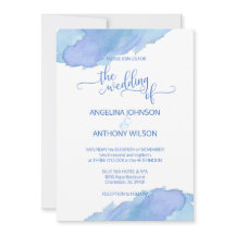 Invitaciones a la boda acuática azul Verde azulado