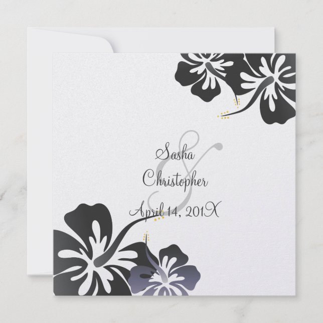 Invitaciones a la boda Aloha/Luau (Anverso)