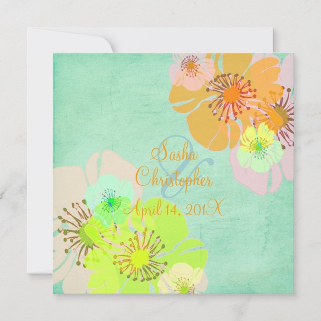Invitaciones a la boda Aloha/Luau (Anverso)