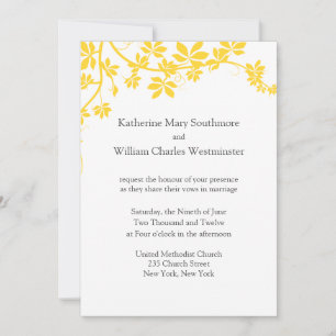 Invitaciones A La Boda Amarilla Y Gris