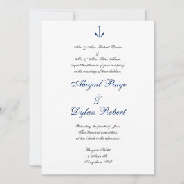 Invitaciones a la boda "Anchors Away"