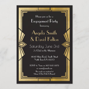 Invitaciones a la boda Art Deco Participación Gats