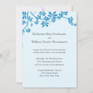 Invitaciones a la boda azul