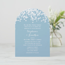 Invitaciones a la Boda Azul en Polvo Dusto Confett