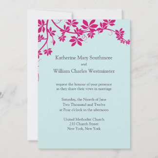 Invitaciones a la Boda Azul Tropical