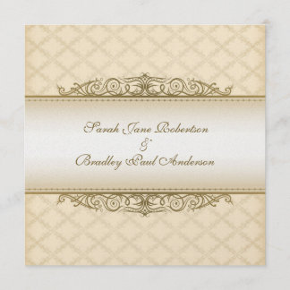 Invitaciones a la boda barroca de la impresión con