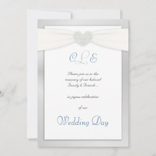 Invitaciones a la Boda Blanca de Invierno Plateado
