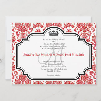 Invitaciones a la Boda Blanca Negra personalizado