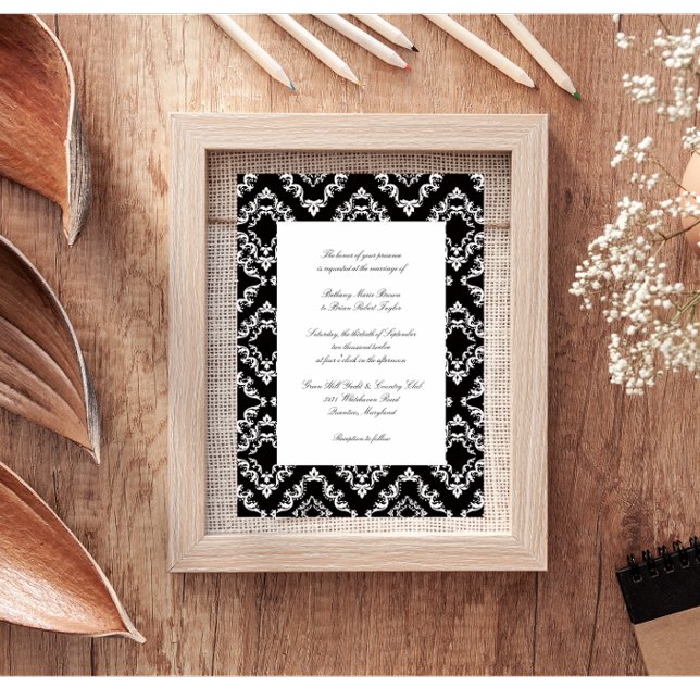 Invitaciones a la boda blanca y negra (Subido por el creador)