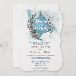 Invitaciones a la boda Blue Winter Wonderland