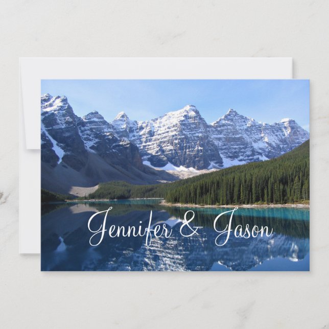 Invitaciones a la boda campestre del Lago Rocky Mo (Anverso)