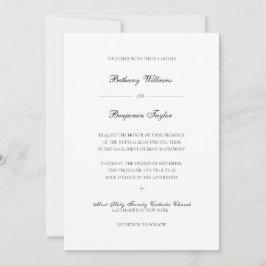 Invitaciones a la boda católica Bethany con RSVP