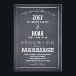 Invitaciones a la boda con elegante etiqueta<br><div class="desc">Esta colección de bodas,  que presenta un aspecto de pizarra con una tipografía única y elegante,  le dará un toque de elegancia a su papelería boda. ¡Aceptamos pedidos de personalizados!</div>
