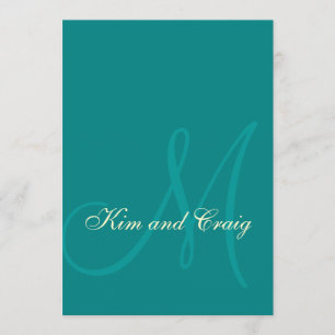 Invitaciones a la boda crema turquesa moderna