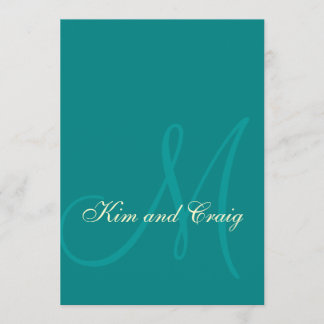 Invitaciones a la boda crema turquesa moderna