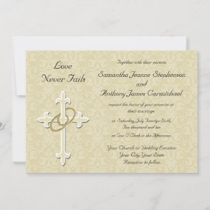 Invitaciones a la boda cristiana de los Anillos de