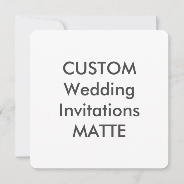 Invitaciones a la boda cuadrada MATTE de 5.25" (Anverso)